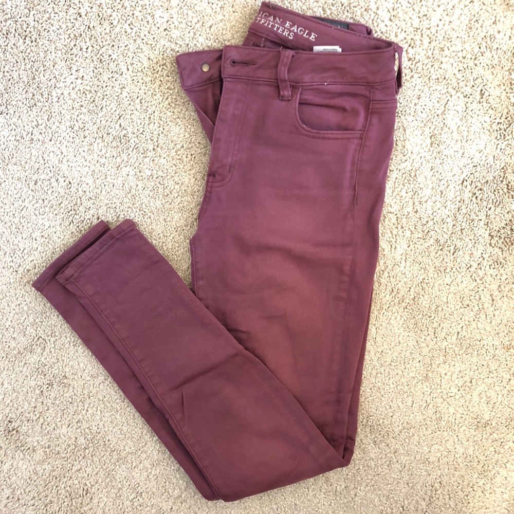 Burgundy Jeggings